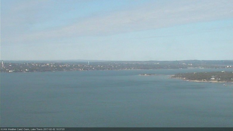 Lake Travis webcam, February 2, 2017 10:00 AM CT