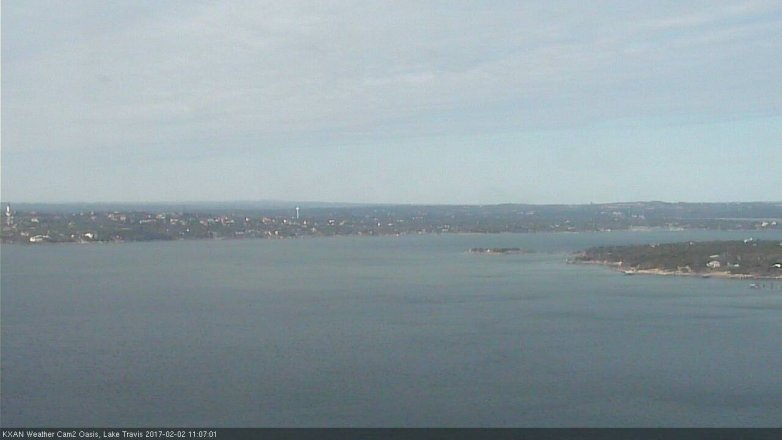 Lake Travis webcam, February 2, 2017 10:25 AM CT