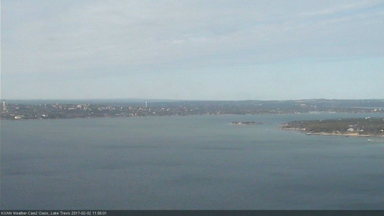 Lake Travis webcam, February 2, 2017 10:30 AM CT