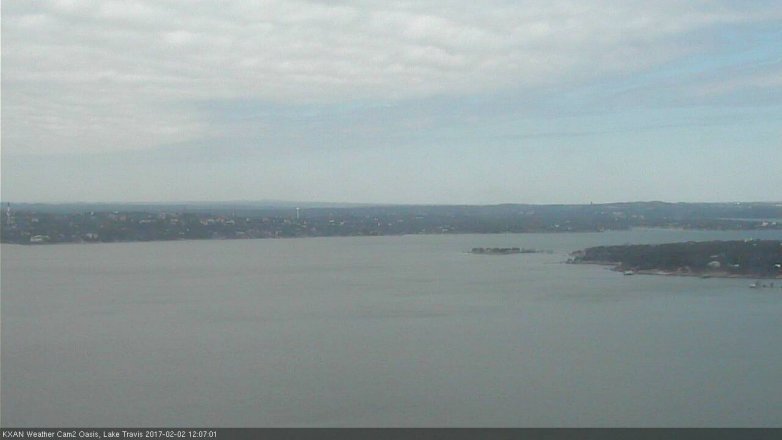 Lake Travis webcam, February 2, 2017 11:35 AM CT