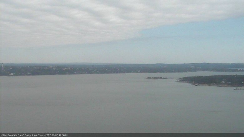 Lake Travis webcam, February 2, 2017 11:40 AM CT