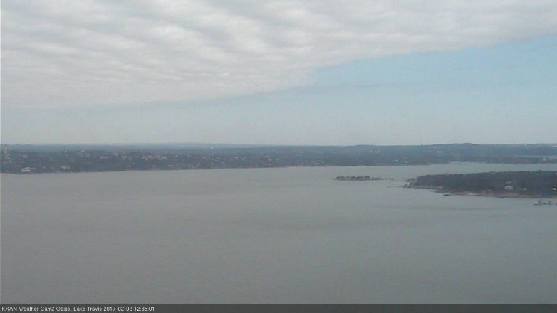 Lake Travis webcam, February 2, 2017 11:45 AM CT