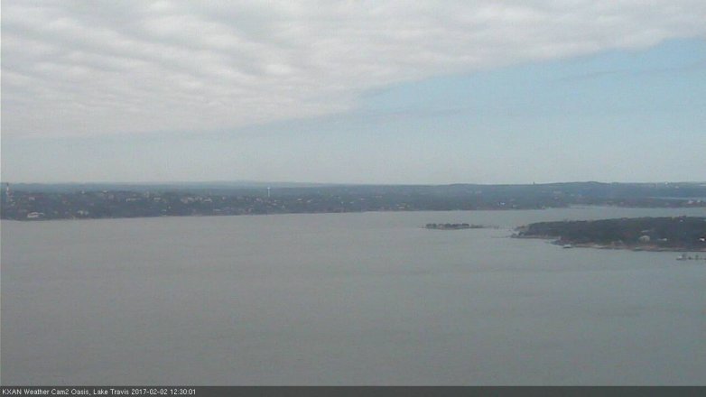 Lake Travis webcam, February 2, 2017 12:00 PM CT