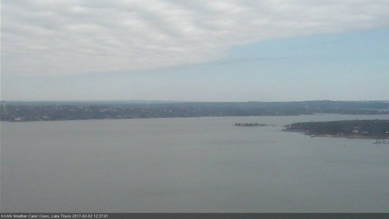 Lake Travis webcam, February 2, 2017 12:05 PM CT