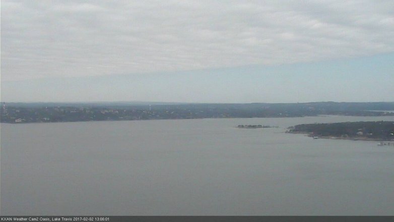 Lake Travis webcam, February 2, 2017 12:10 PM CT