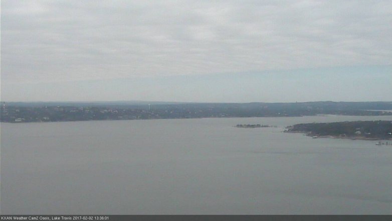 Lake Travis webcam, February 2, 2017 12:40 PM CT