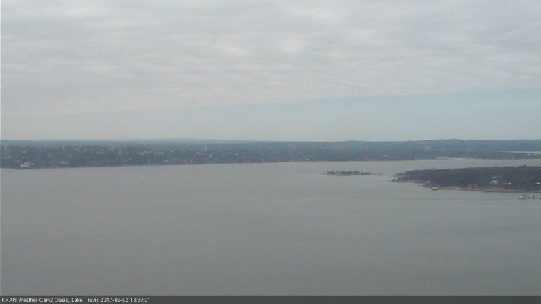 Lake Travis webcam, February 2, 2017 12:50 PM CT