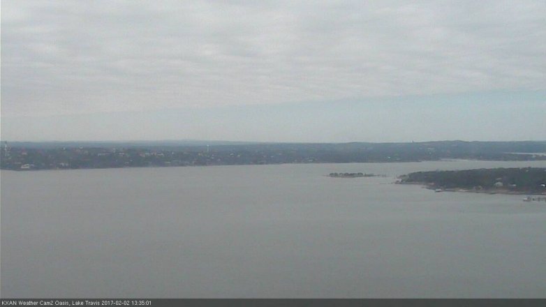 Lake Travis webcam, February 2, 2017 12:55 PM CT