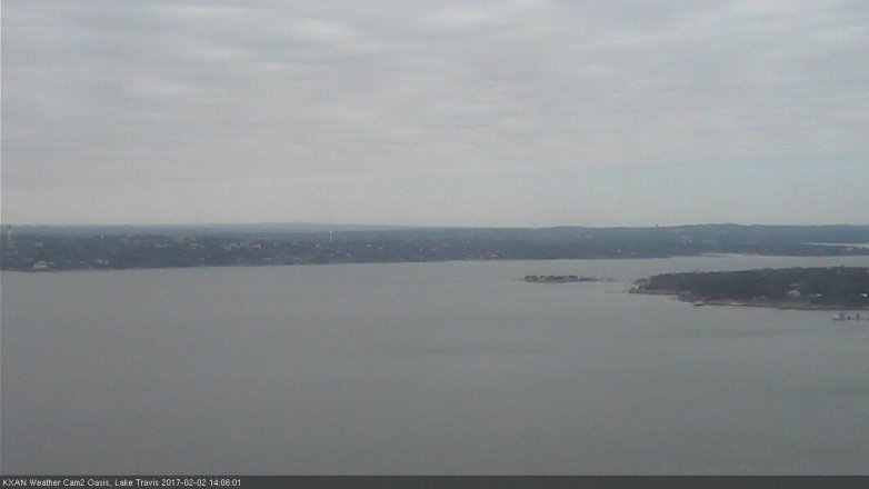 Lake Travis webcam, February 2, 2017 1:15 PM CT