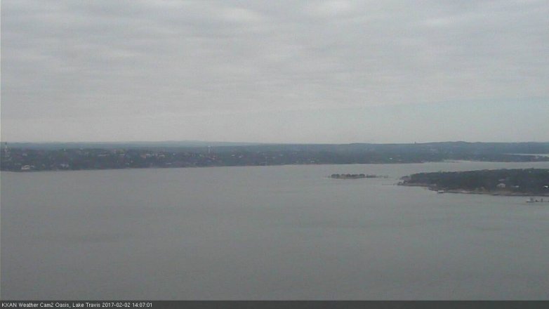 Lake Travis webcam, February 2, 2017 1:20 PM CT