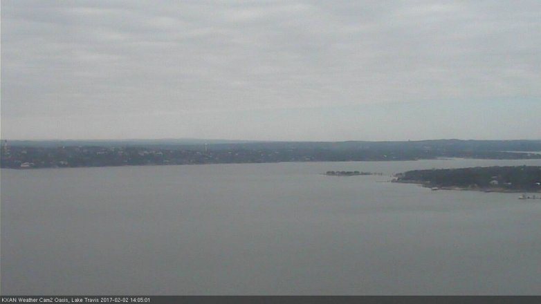Lake Travis webcam, February 2, 2017 1:25 PM CT