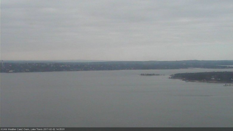Lake Travis webcam, February 2, 2017 1:50 PM CT