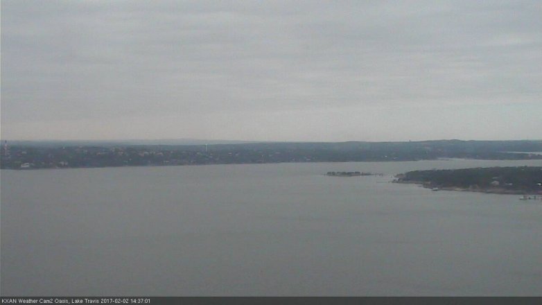 Lake Travis webcam, February 2, 2017 2:00 PM CT