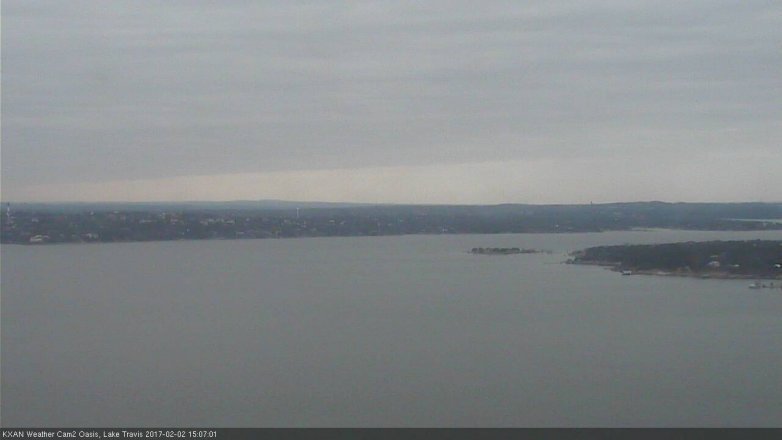 Lake Travis webcam, February 2, 2017 2:25 PM CT