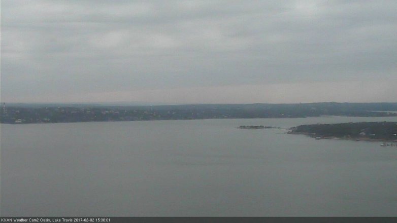 Lake Travis webcam, February 2, 2017 3:00 PM CT