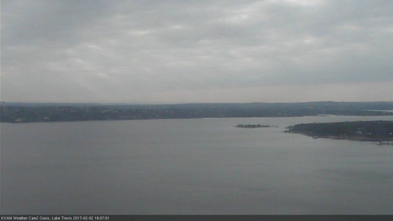 Lake Travis webcam, February 2, 2017 3:15 PM CT