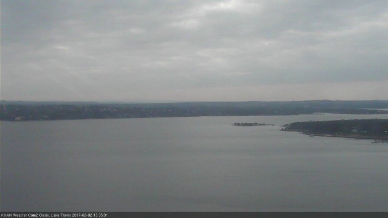 Lake Travis webcam, February 2, 2017 3:20 PM CT