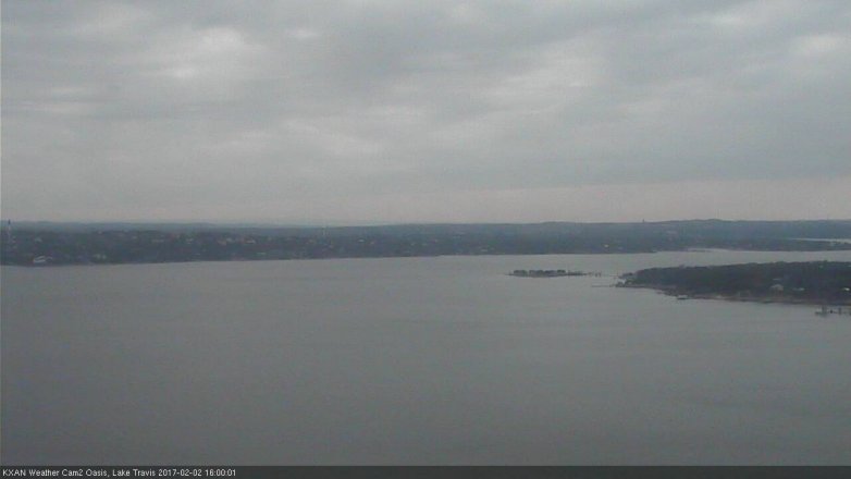 Lake Travis webcam, February 2, 2017 3:30 PM CT