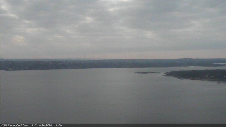 Lake Travis webcam, February 2, 2017 3:55 PM CT
