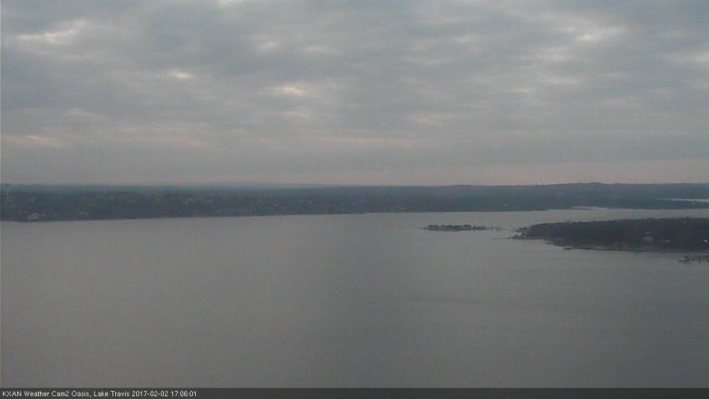 Lake Travis webcam, February 2, 2017 4:30 PM CT