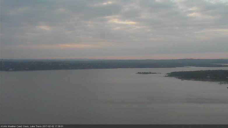 Lake Travis webcam, February 2, 2017 4:40 PM CT