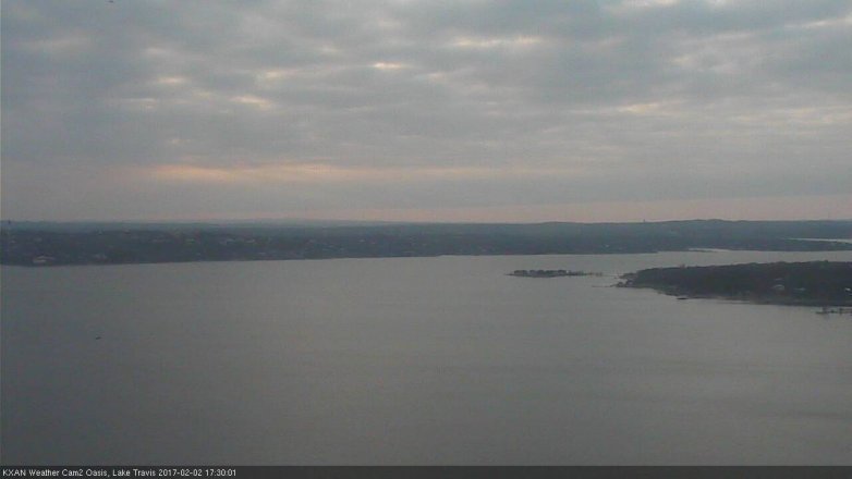 Lake Travis webcam, February 2, 2017 4:55 PM CT