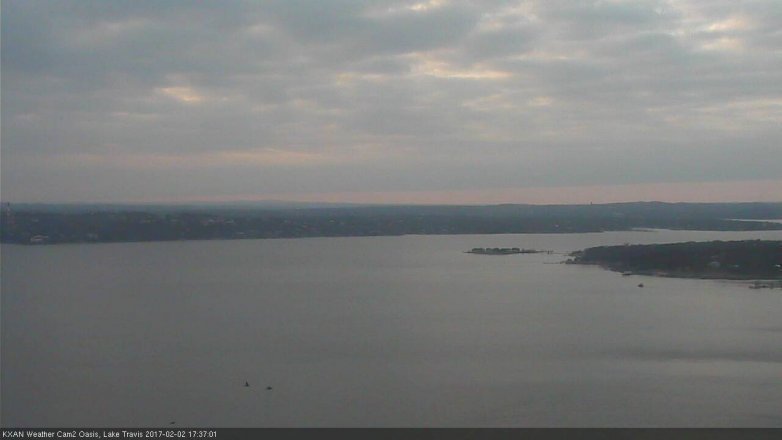 Lake Travis webcam, February 2, 2017 5:00 PM CT
