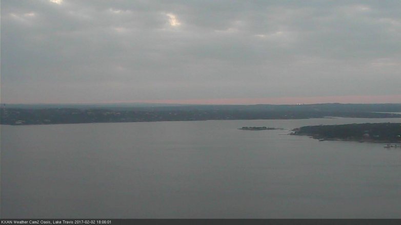 Lake Travis webcam, February 2, 2017 5:20 PM CT