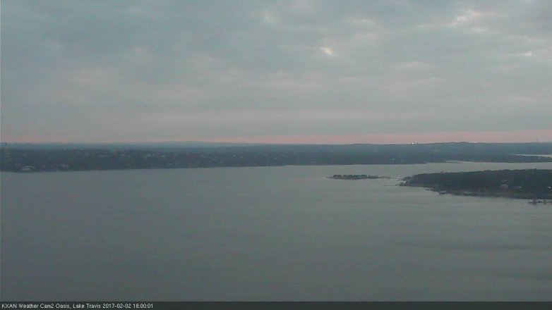 Lake Travis webcam, February 2, 2017 5:30 PM CT
