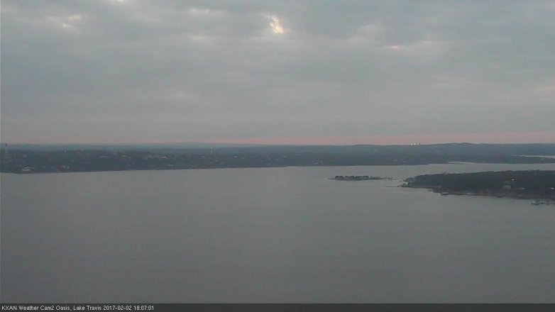 Lake Travis webcam, February 2, 2017 5:35 PM CT