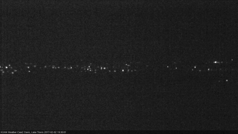 Lake Travis webcam, February 2, 2017 6:45 PM CT