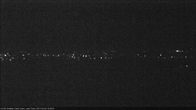 Lake Travis webcam, February 2, 2017 7:05 PM CT