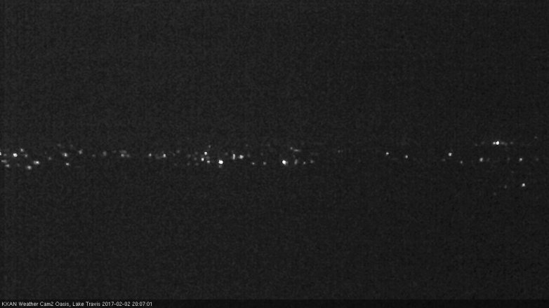 Lake Travis webcam, February 2, 2017 7:20 PM CT