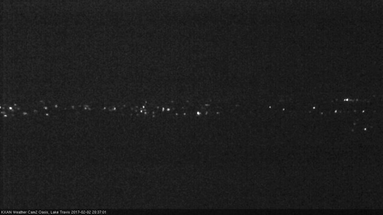 Lake Travis webcam, February 2, 2017 7:55 PM CT