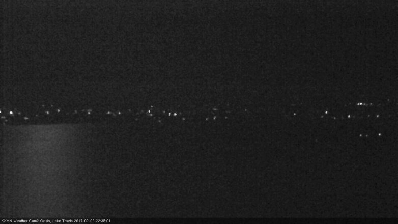 Lake Travis webcam, February 2, 2017 9:45 PM CT