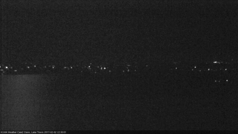Lake Travis webcam, February 2, 2017 9:55 PM CT