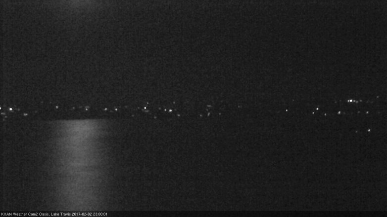Lake Travis webcam, February 2, 2017 10:25 PM CT