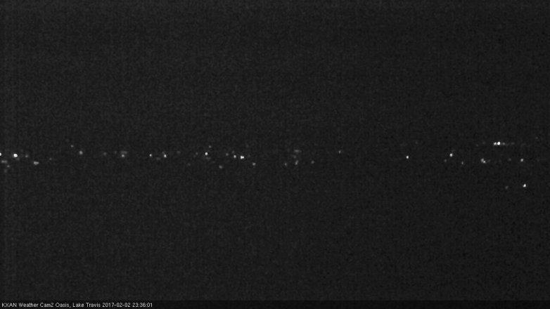 Lake Travis webcam, February 2, 2017 10:45 PM CT