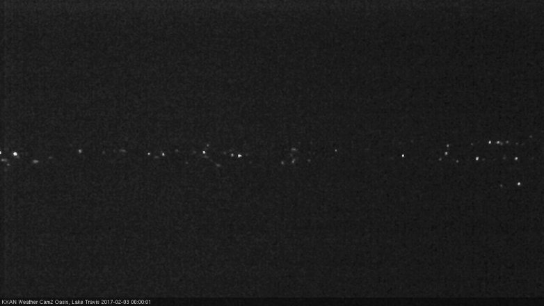 Lake Travis webcam, February 2, 2017 11:05 PM CT