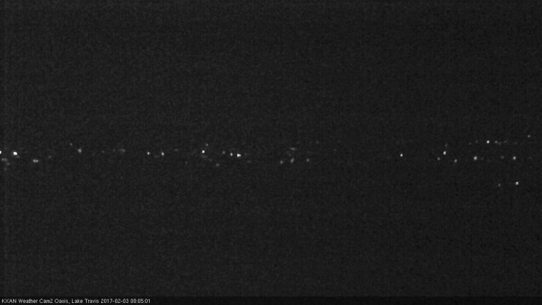 Lake Travis webcam, February 2, 2017 11:15 PM CT