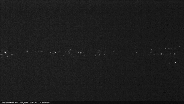 Lake Travis webcam, February 2, 2017 11:35 PM CT