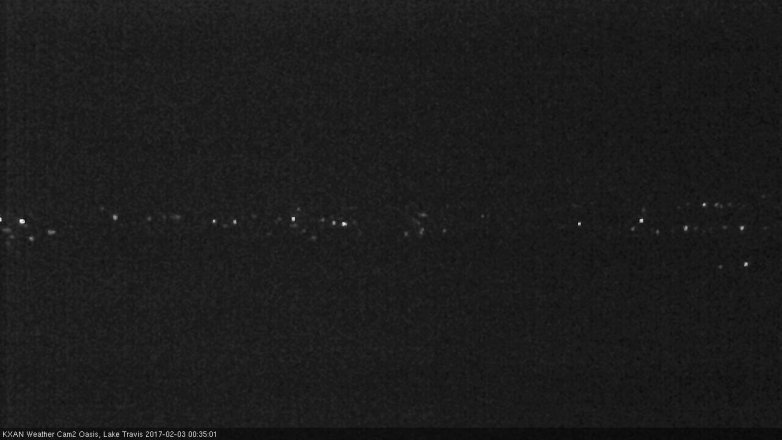 Lake Travis webcam, February 2, 2017 11:40 PM CT
