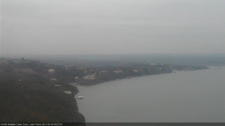 Lake Travis webcam, February 3, 2017 9:00 AM CT