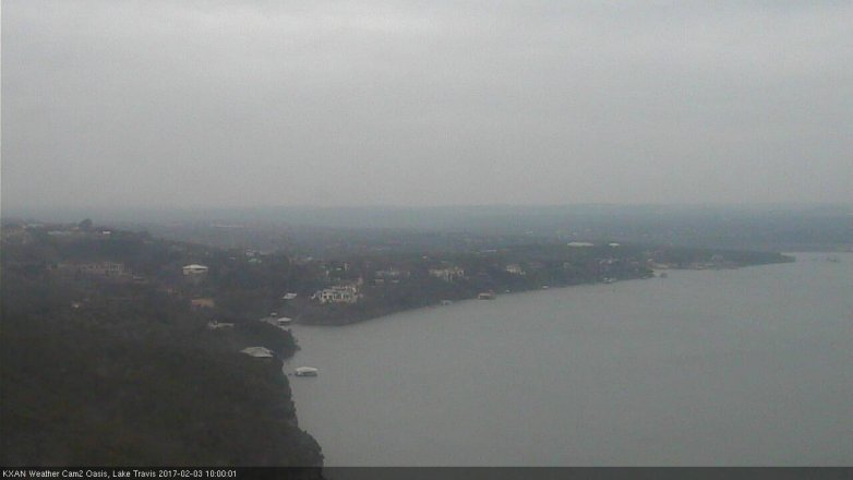 Lake Travis webcam, February 3, 2017 9:05 AM CT