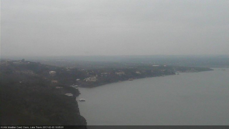 Lake Travis webcam, February 3, 2017 9:35 AM CT