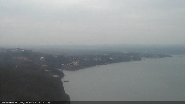 Lake Travis webcam, February 3, 2017 10:10 AM CT