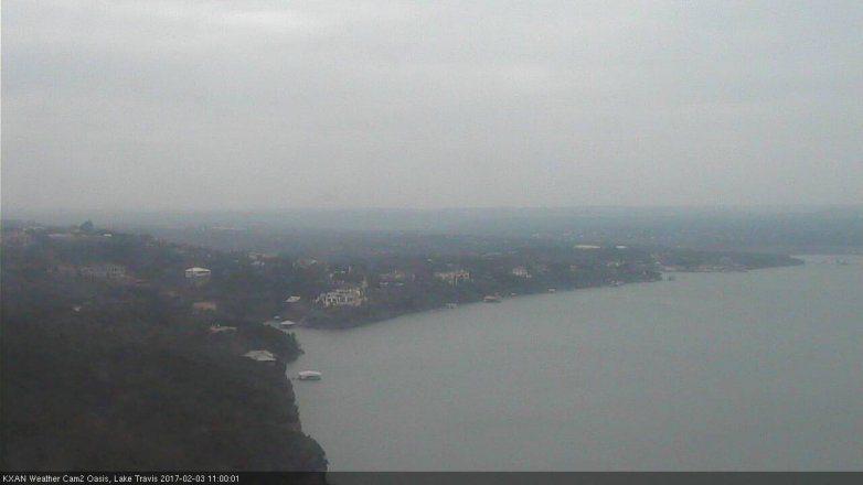 Lake Travis webcam, February 3, 2017 10:15 AM CT