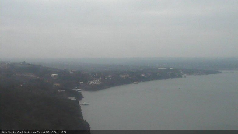 Lake Travis webcam, February 3, 2017 10:25 AM CT