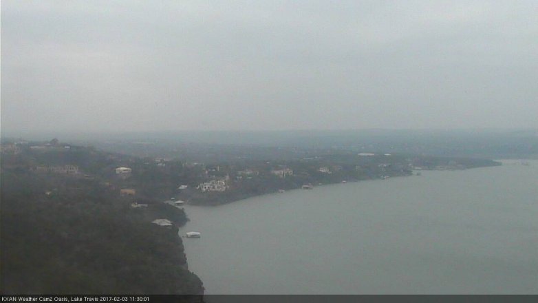 Lake Travis webcam, February 3, 2017 10:35 AM CT