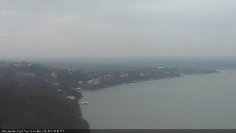 Lake Travis webcam, February 3, 2017 10:40 AM CT